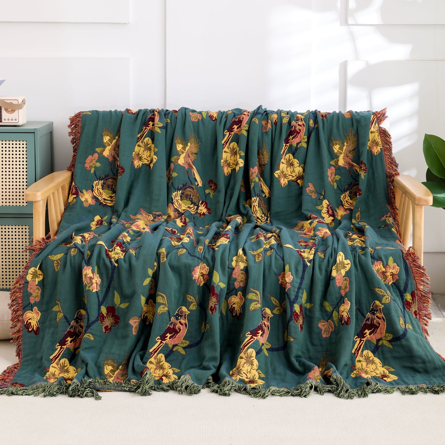 Floral Cotton Reversible Quilt | Eco-Friendly | Full/Queen Size