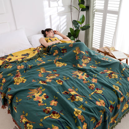 Floral Cotton Reversible Quilt | Eco-Friendly | Full/Queen Size