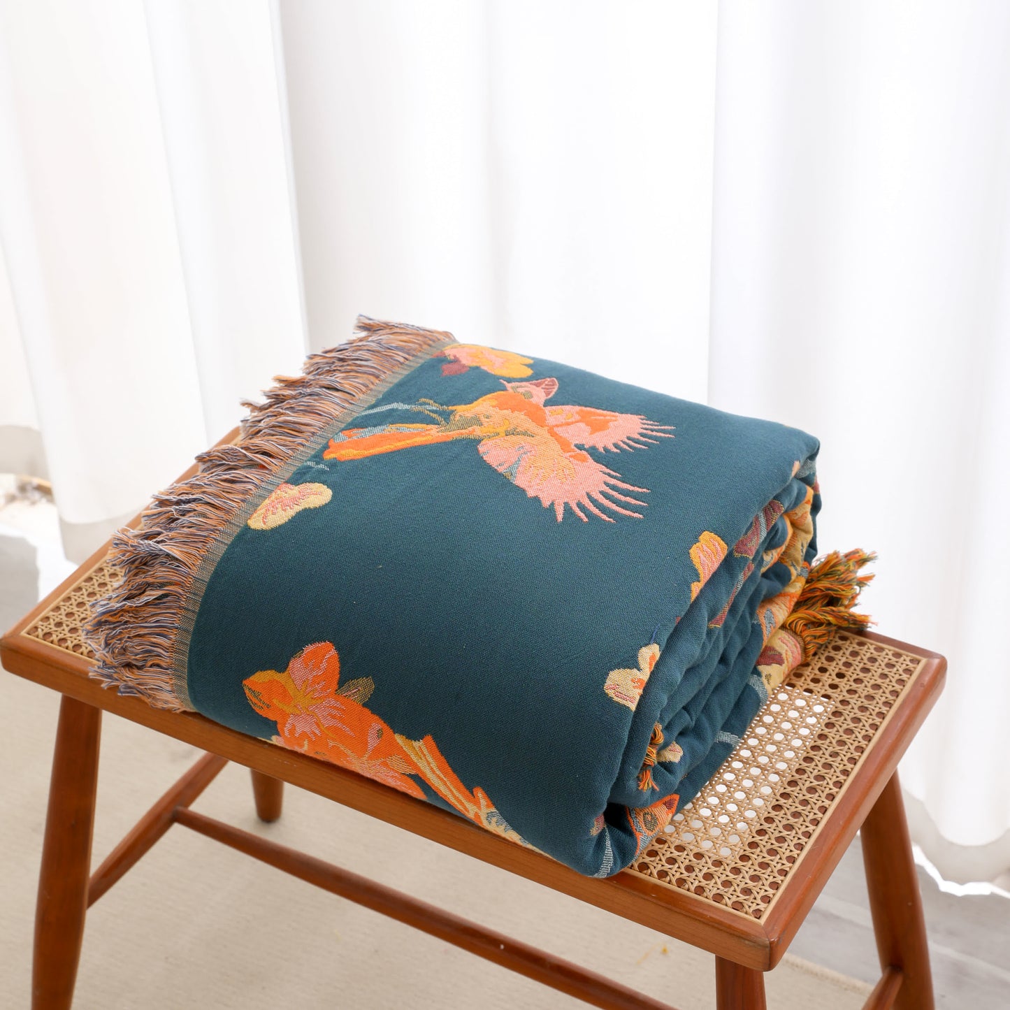 Floral Cotton Reversible Quilt | Eco-Friendly | Full/Queen Size