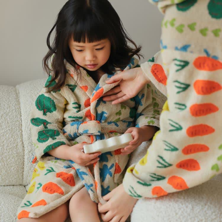 Cotton Hooded Bathrobe | Soft & Lightweight | Child and Adult Sizes