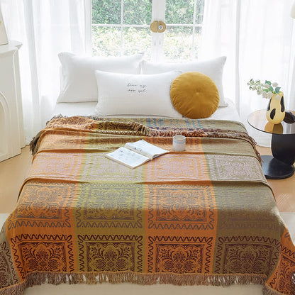 Cotton Gauze Quilt | Exotic Style with Tassels | Full, Queen, King Sizes