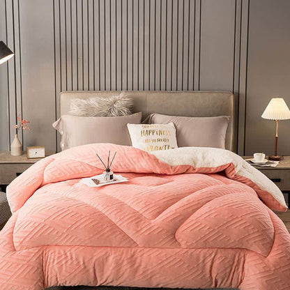 Thick Sherpa Winter Blanket | Soft Polyester with Quilt Core | Available in Twin, Full, Queen, King