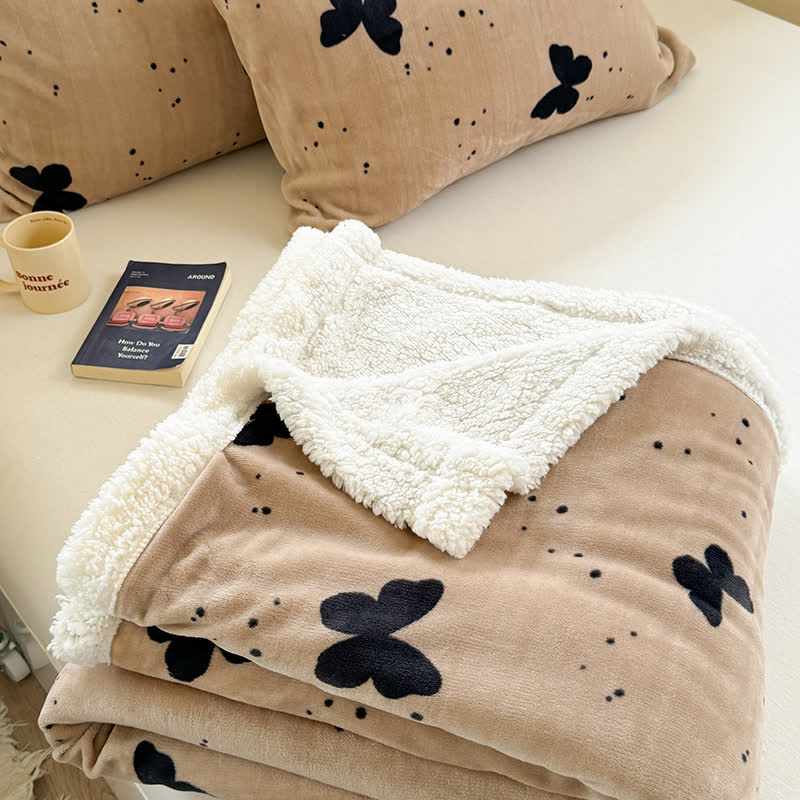 Butterfly Sherpa Throw Blanket | Premium Polyester | Full Size 59"x79"
