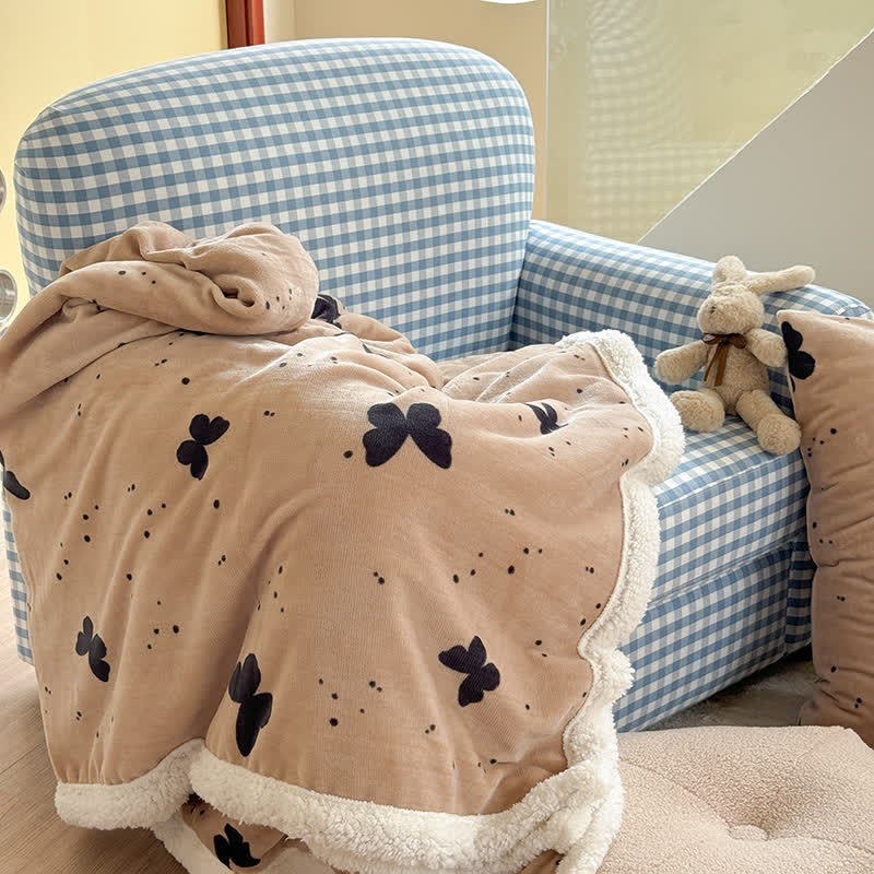 Butterfly Sherpa Throw Blanket | Premium Polyester | Full Size 59"x79"