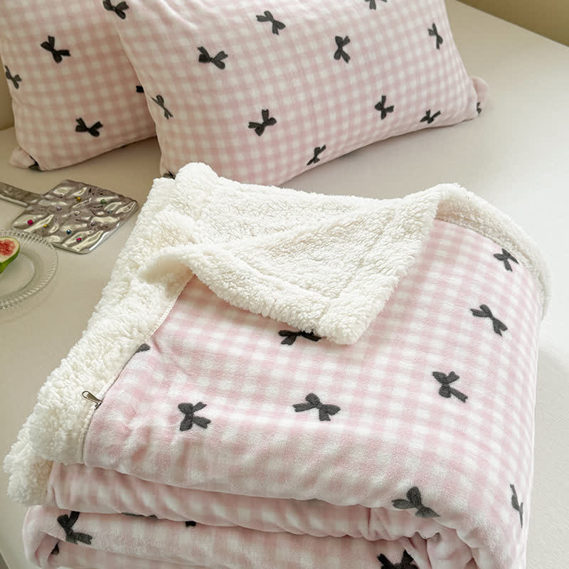 Sherpa Throw Blanket | Durable Polyester | Full Size 59"x79"
