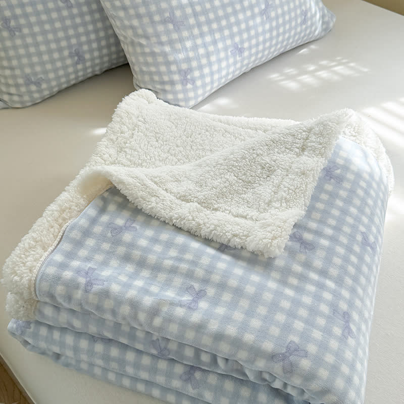 Sherpa Throw Blanket | Durable Polyester | Full Size 59"x79"