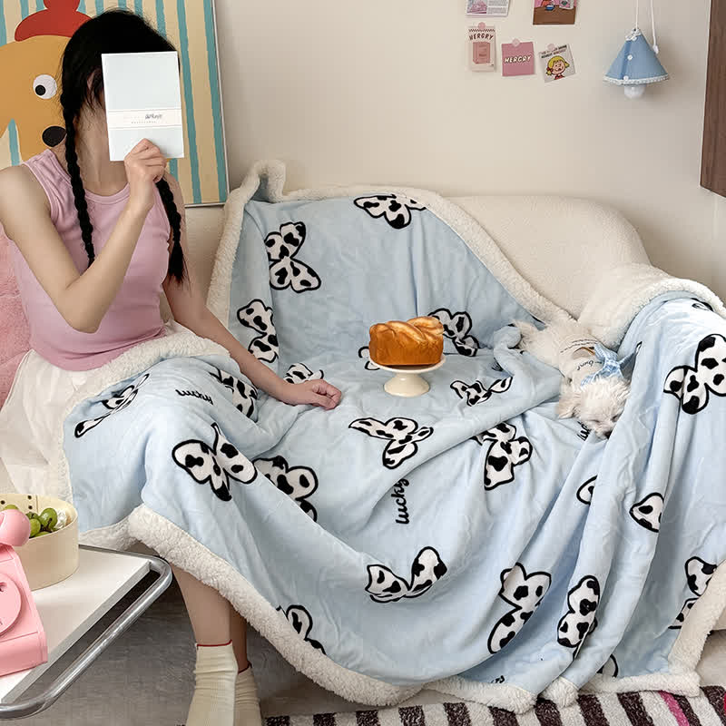 Butterfly Sherpa Duvet Cover Blanket | Ultra-Soft Polyester | Full/Queen Size