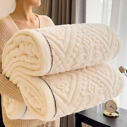 Double-Sided Fleece Blanket | Plush Polyester | Full/Queen Size