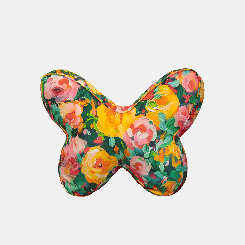 Butterfly Lumbar Pillow | Polycotton | 18" x 14"