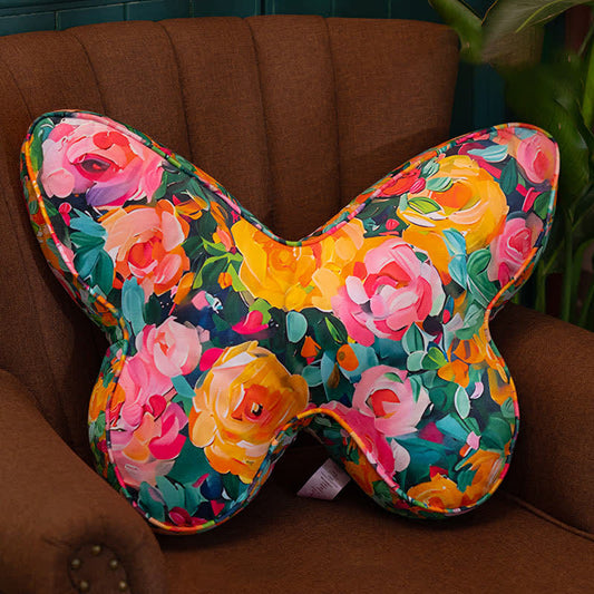 Butterfly Lumbar Pillow | Polycotton | 18" x 14"