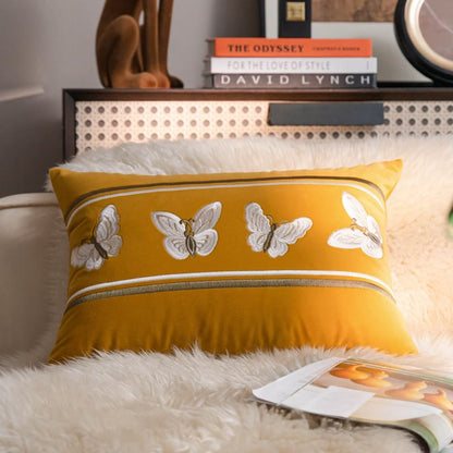 Butterfly Embroidery Decorative Pillowcase | Soft Polyester | 45cm x 45cm