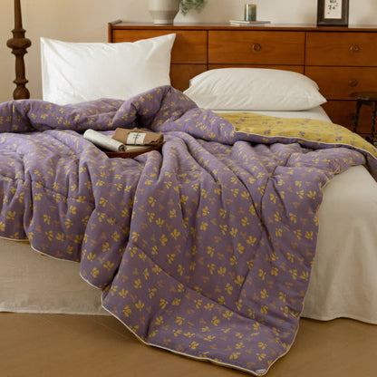 Floral Quilt | Premium Cotton & Soybean Fiber | Full/Queen Size