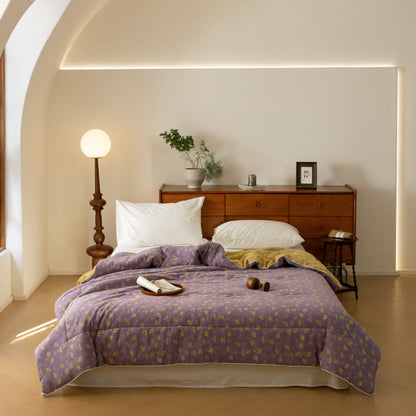 Floral Quilt | Premium Cotton & Soybean Fiber | Full/Queen Size