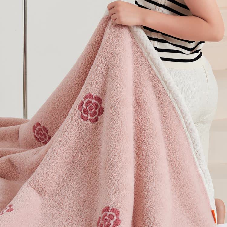 Camellia Fleece Blanket | Soft Polyester | Available in Multiple Sizes