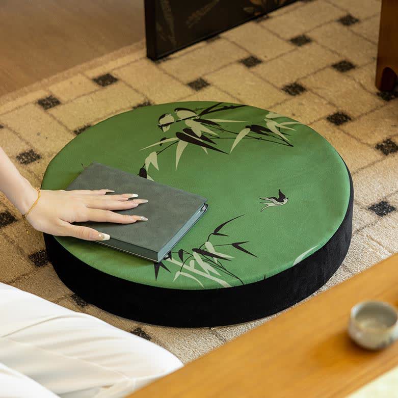 Bamboo Floor Cushion | Polyester & Polypropylene Cotton Filling | 40cm x 40cm