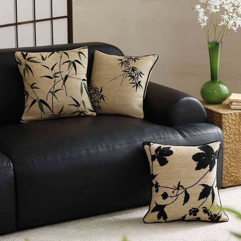 Bamboo Decorative Pillowcase | Soft Polyester | 18"x18"