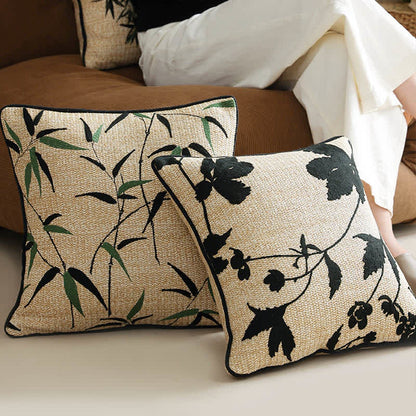 Bamboo Decorative Pillowcase | Soft Polyester | 18"x18"