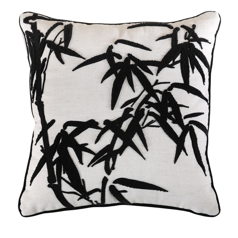 Bamboo Decorative Pillowcase | Soft Polyester | 18"x18"