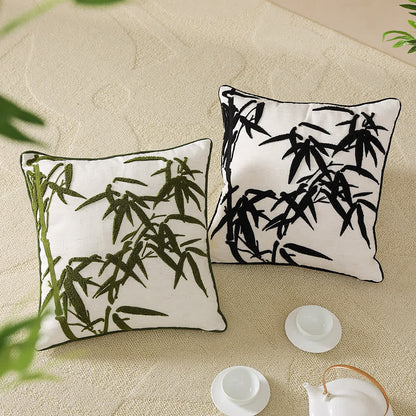 Bamboo Decorative Pillowcase | Soft Polyester | 18"x18"