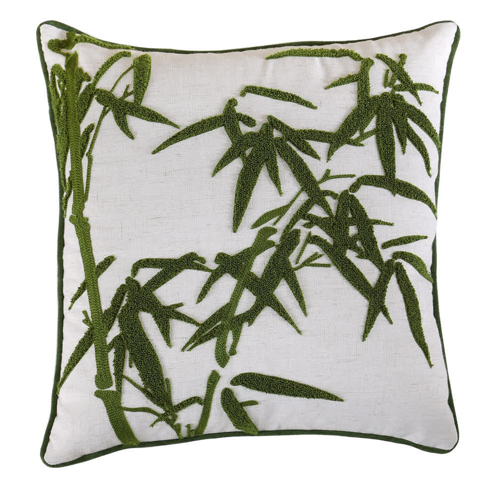 Bamboo Decorative Pillowcase | Soft Polyester | 18"x18"