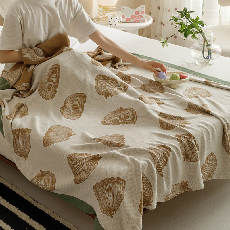 Bamboo Fiber Quilt | Pumpkin Print | Multiple Sizes Available