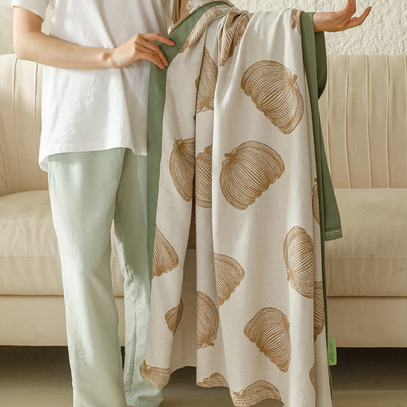 Bamboo Fiber Quilt | Pumpkin Print | Multiple Sizes Available