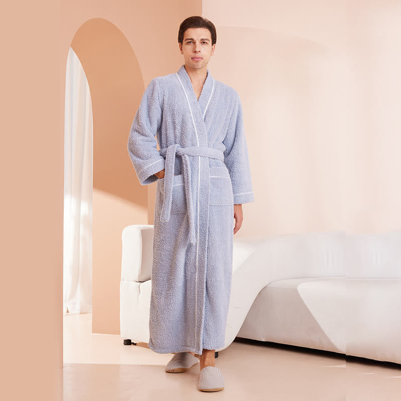 Fleece Bathrobe | Plush Microfiber Polyester | Solid Color