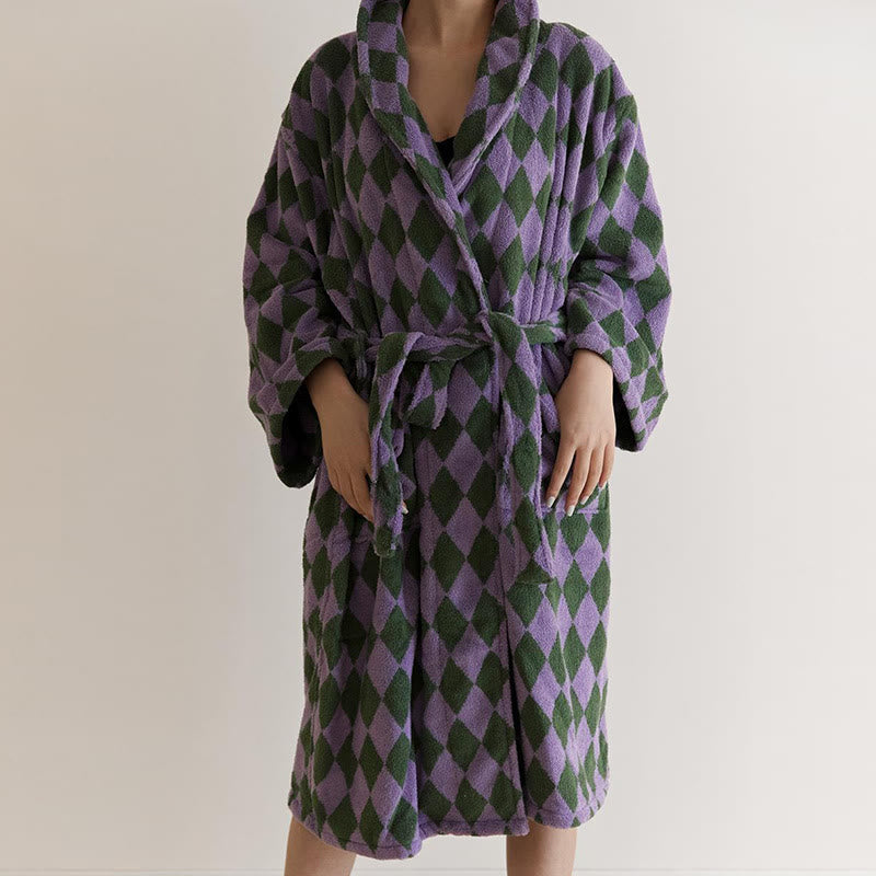 Cotton Hooded Bathrobe | Vintage Long-Staple Fabric | One Size