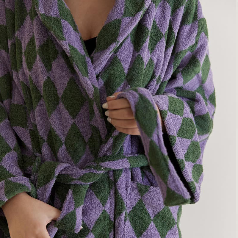 Cotton Hooded Bathrobe | Vintage Long-Staple Fabric | One Size