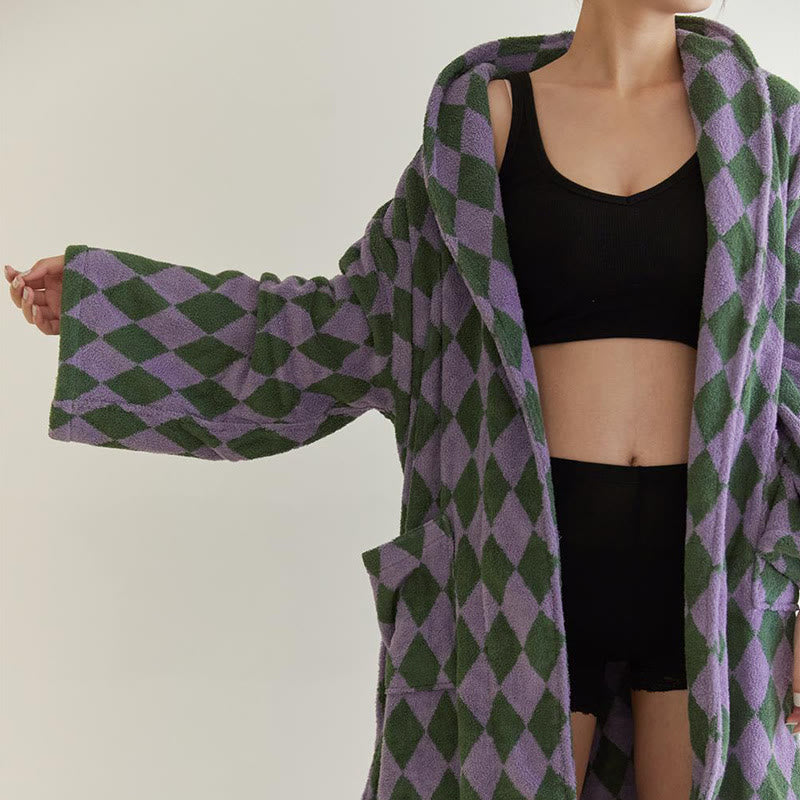 Cotton Hooded Bathrobe | Vintage Long-Staple Fabric | One Size