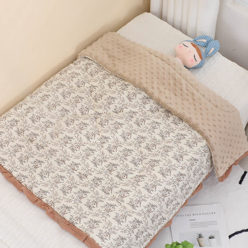 Cotton Baby Quilt | Pastoral Style | 39"x39" to 79"x90" Options