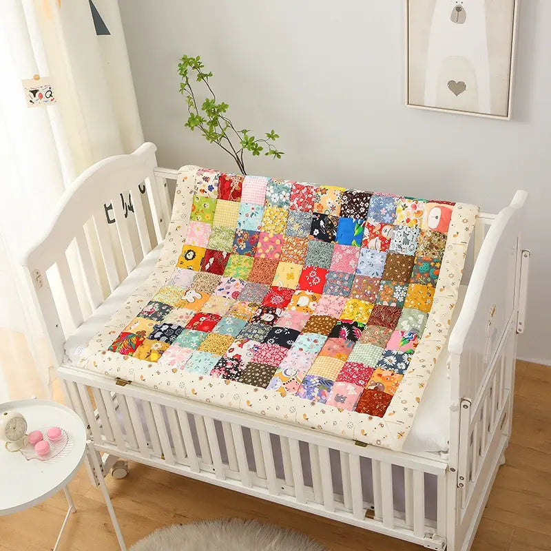 Pure Cotton Baby Quilt | Soft Patchwork Design | 39"x39" & 47"x59"