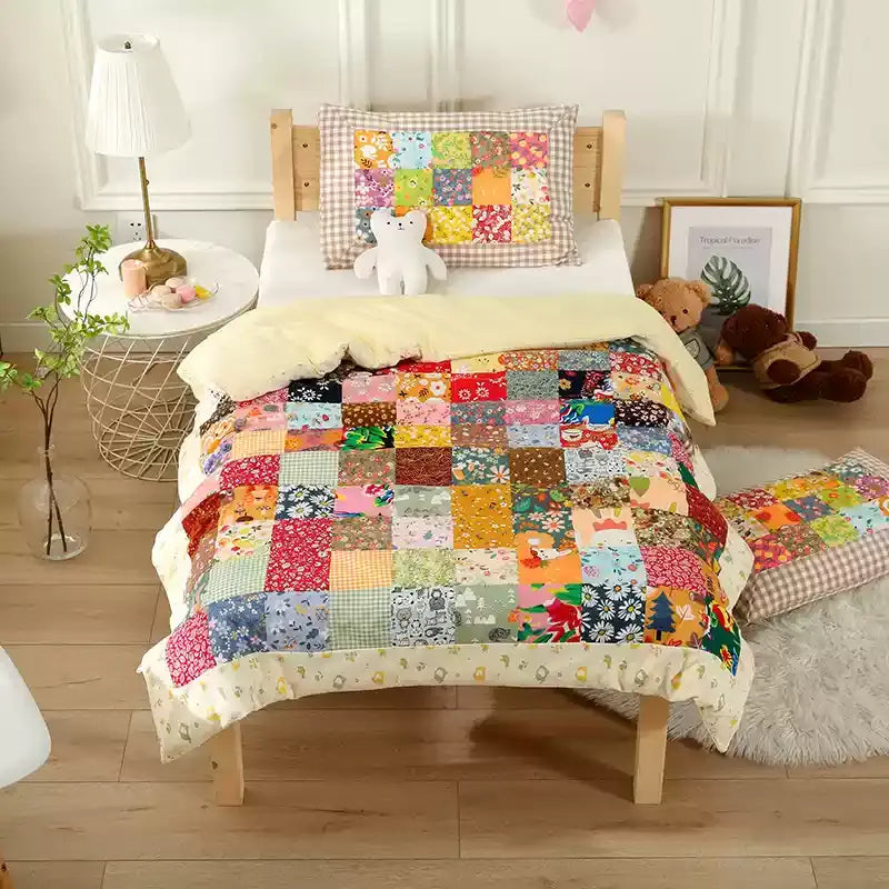 Patchwork Floral Baby Quilt | Pure Cotton | 39"x39" & 47"x59"