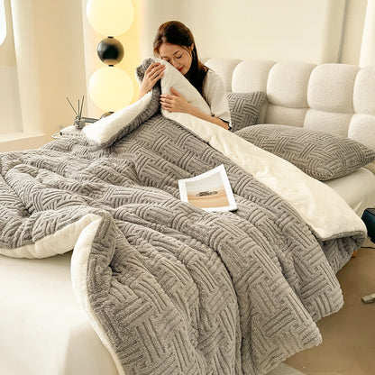 Fluffy Fleece Winter Blanket | Double-Sided Microfiber Velvet | Available in Twin, Full, Queen, King Sizes