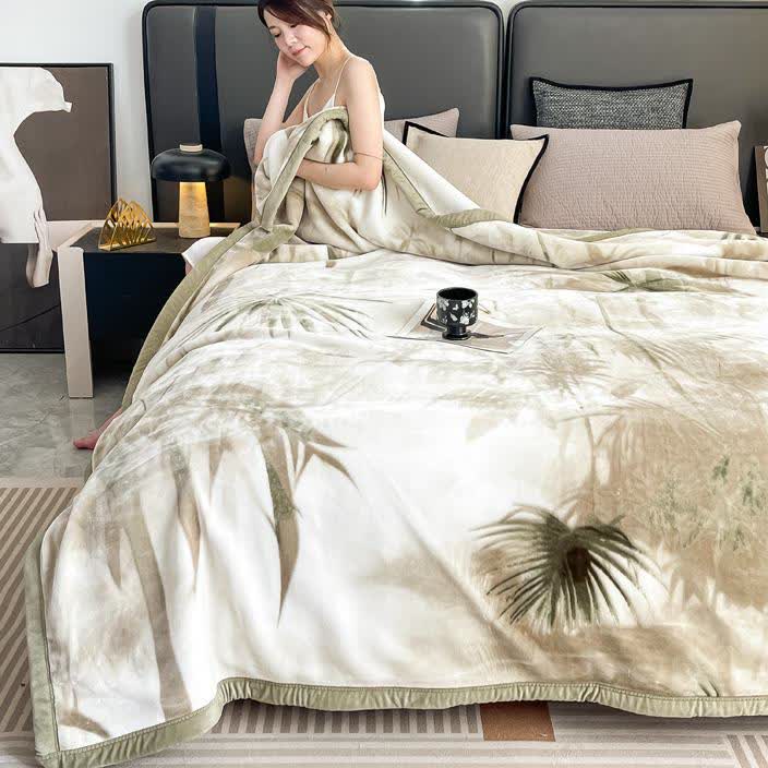 Bamboo Flannel Blanket | Soft Polyester | Twin, Full, Queen Sizes