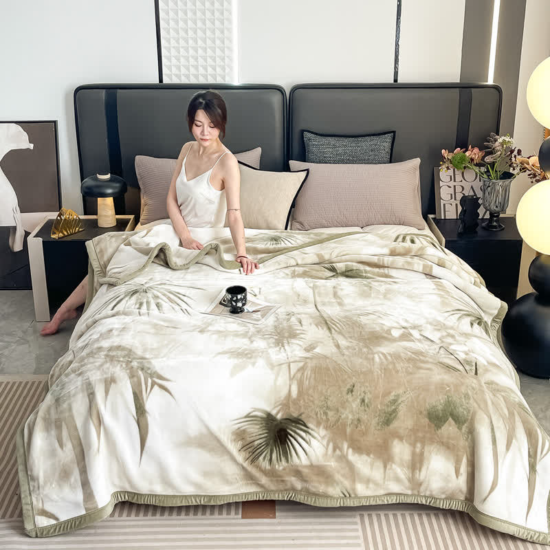 Bamboo Flannel Blanket | Soft Polyester | Twin, Full, Queen Sizes
