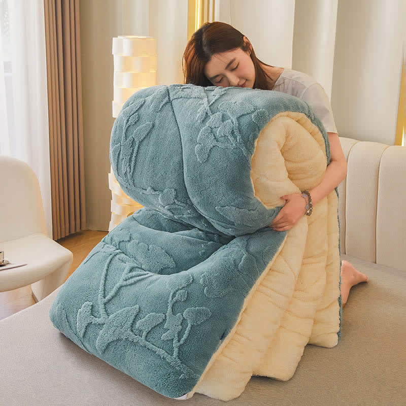 Ginkgo Leaf Winter Quilt Blanket | Jacquard Polyester | Multiple Sizes