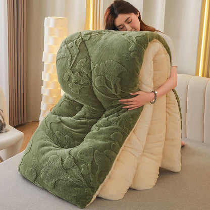 Ginkgo Leaf Winter Quilt Blanket | Jacquard Polyester | Multiple Sizes