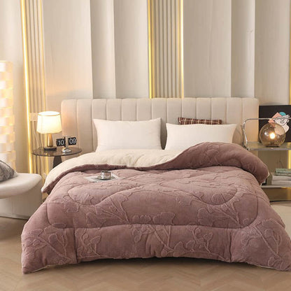 Ginkgo Leaf Winter Quilt Blanket | Jacquard Polyester | Multiple Sizes