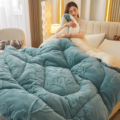 Ginkgo Leaf Winter Quilt Blanket | Jacquard Polyester | Multiple Sizes