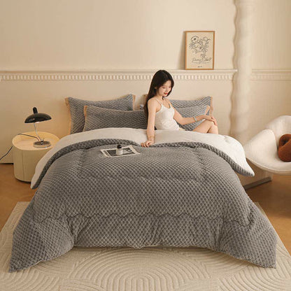 Thick Fleece Winter Quilt | Ultra-Soft Polyester | King Size 86"W x 94"L