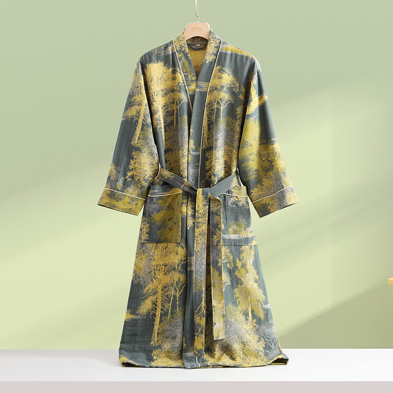 Cotton Bathrobe | Double Layered Soft Fabric | Neutral Color