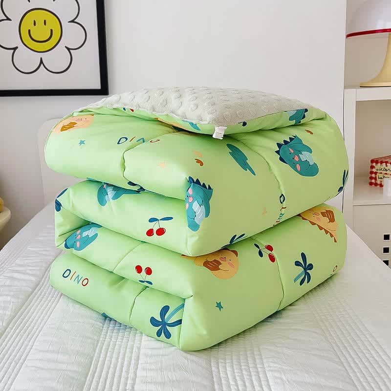 Cotton Toddler Quilt | Cute Dinosaur Design | 47" x 59"