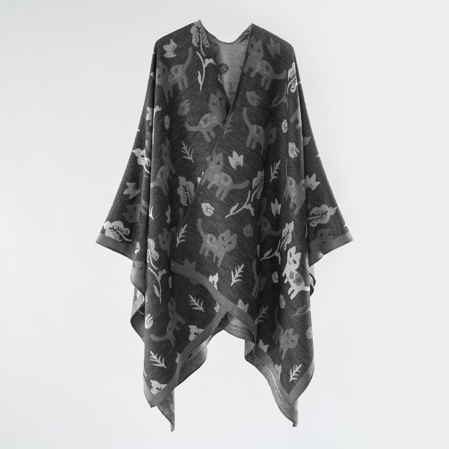 Cat Shawl Cape | Soft Breathable Fabric | Vintage Design