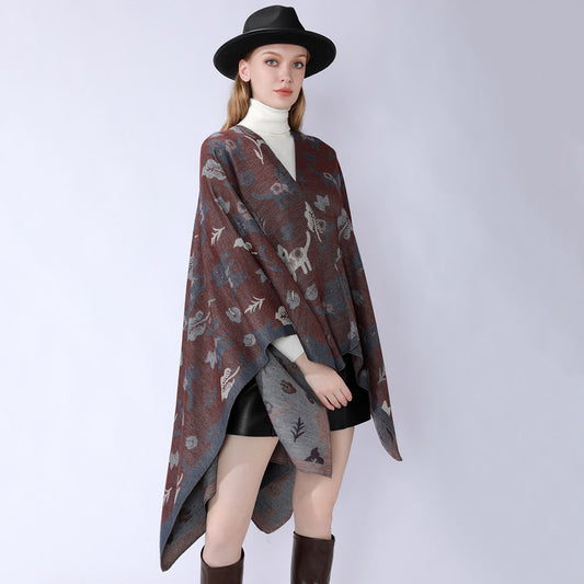 Cat Shawl Cape | Soft Breathable Fabric | Vintage Design