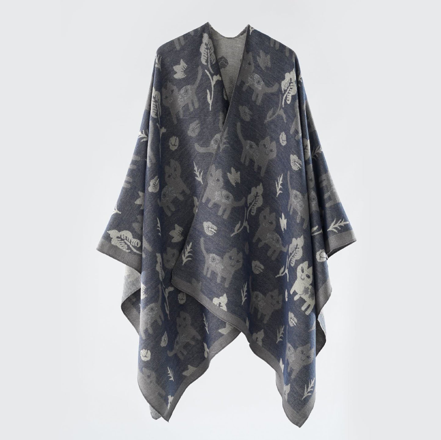 Cat Shawl Cape | Soft Breathable Fabric | Vintage Design