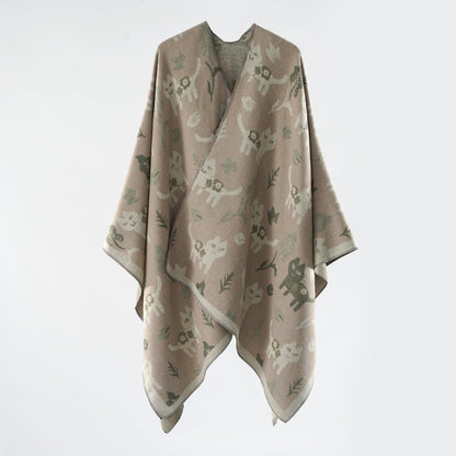 Cat Shawl Cape | Soft Breathable Fabric | Vintage Design