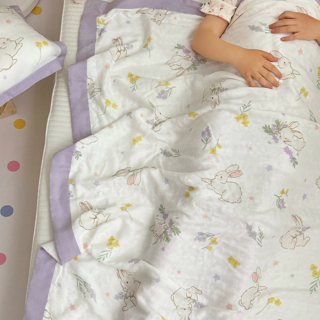 Bamboo Fiber Baby Quilt | Breathable & Antibacterial | 47" x 59"