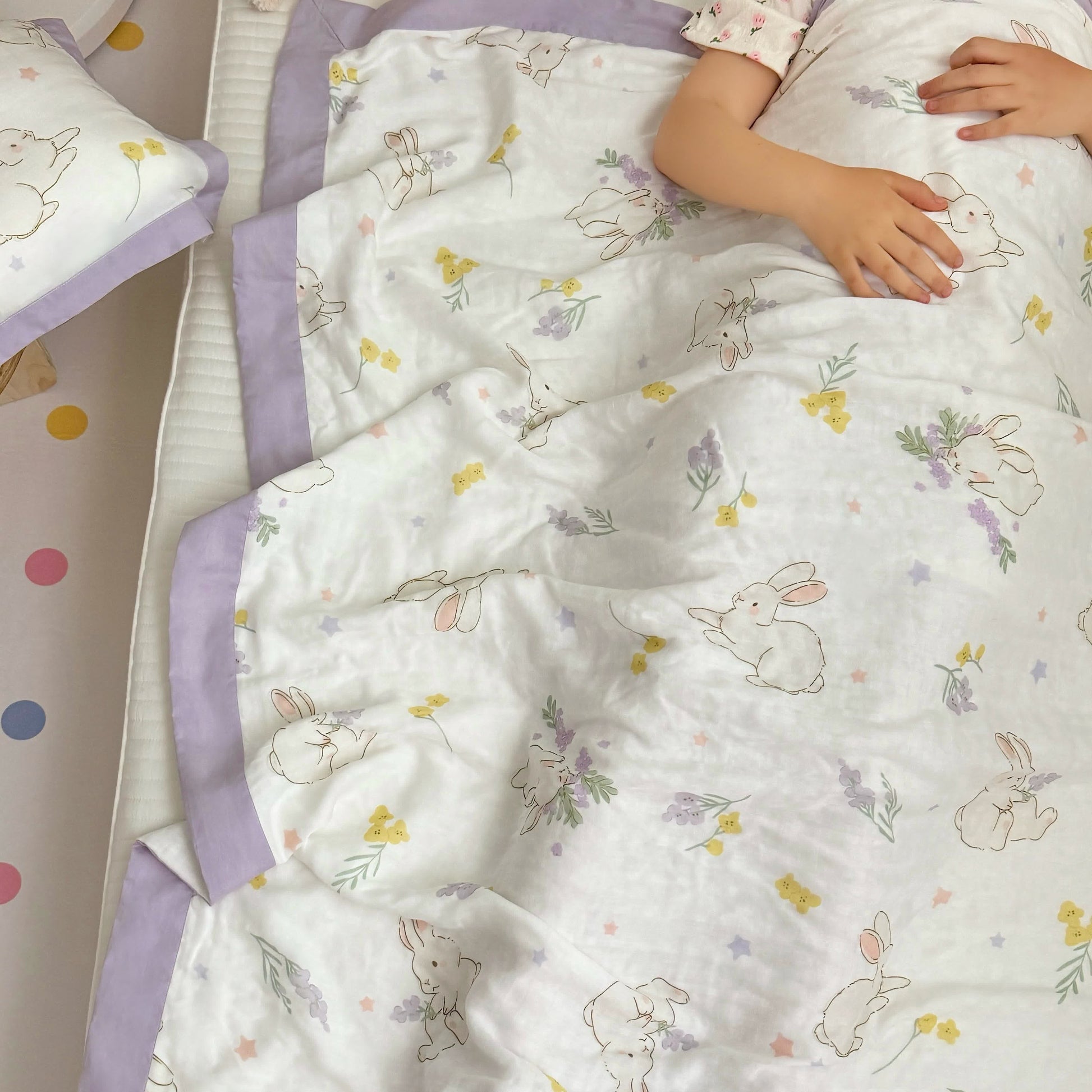 Bamboo Fiber Baby Quilt | Breathable & Antibacterial | 47" x 59"