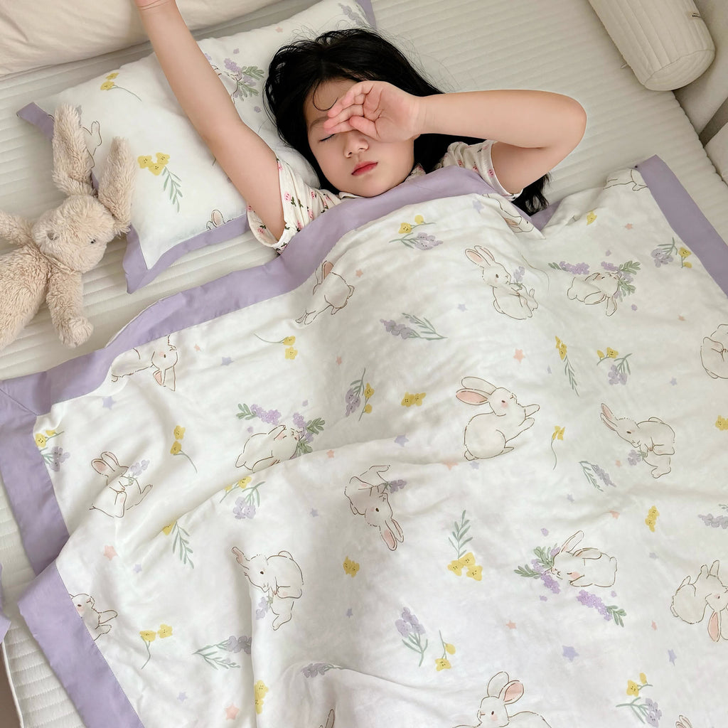Bamboo Fiber Baby Quilt | Breathable & Antibacterial | 47" x 59"